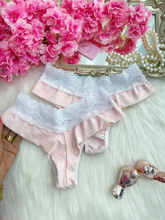 Cottom Underwear - Pink & White