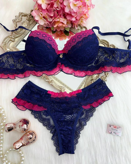 Penelope Set - Dark Blue & Pink