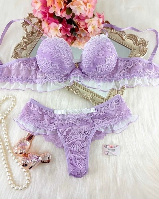 Penelope Set - Light Purple & White