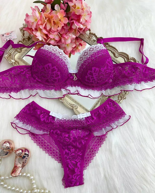 Penelope Set - Purple & White