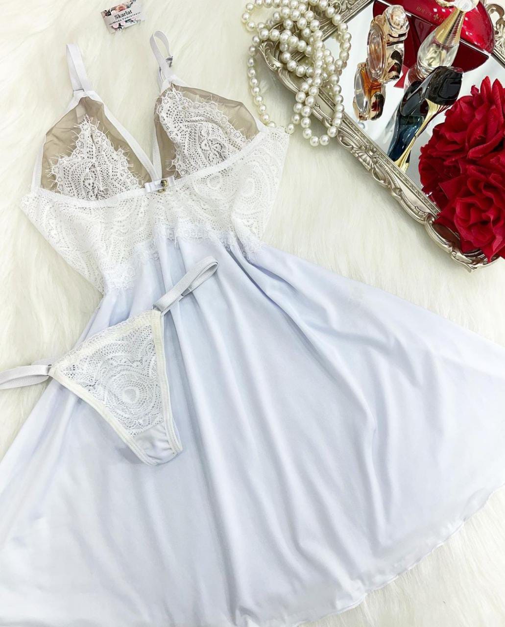 Amora Nightdress - White