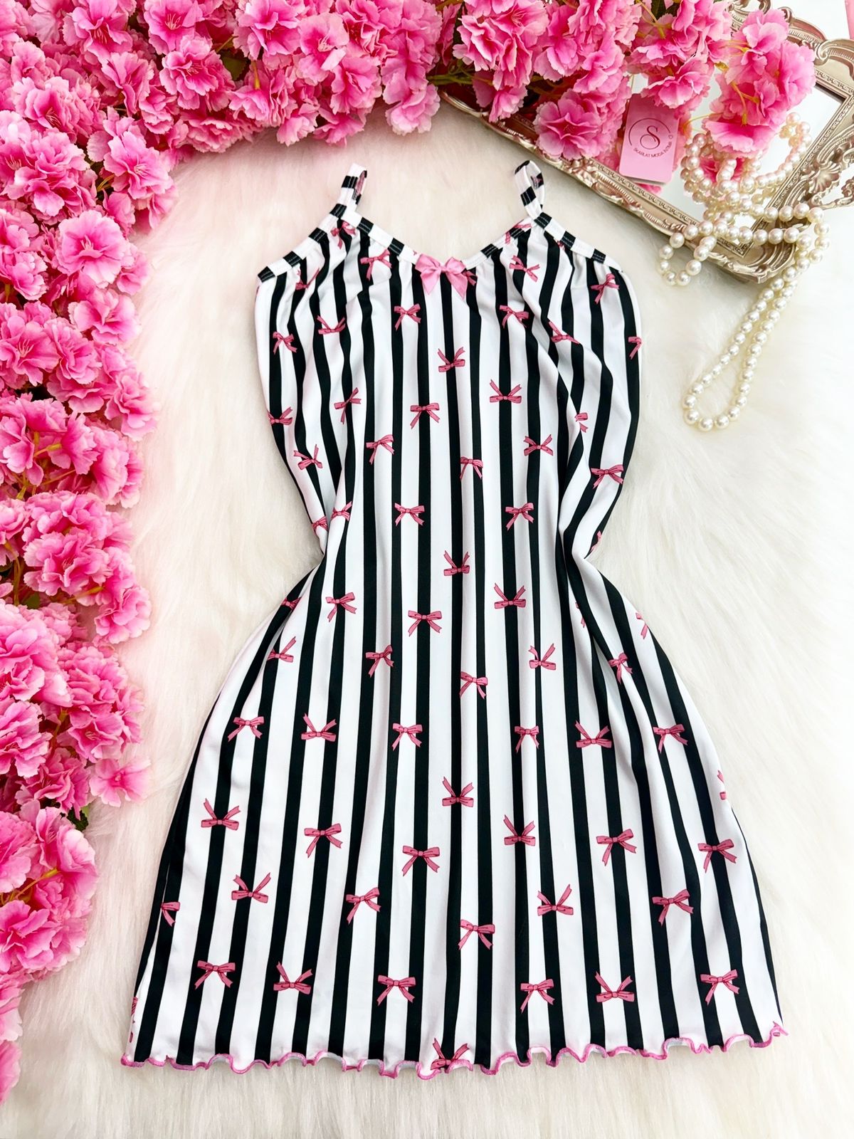 Lanchinni Nightdress - Striped