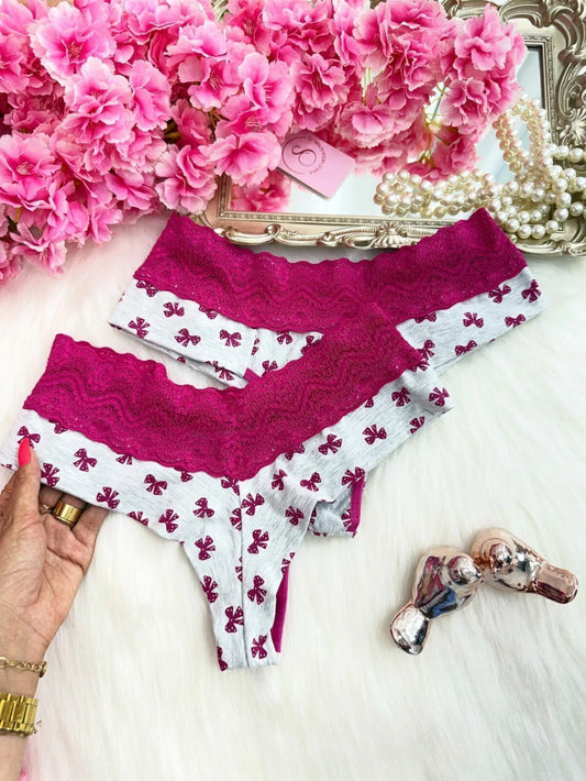 Cottom Underwear - Pink Bows
