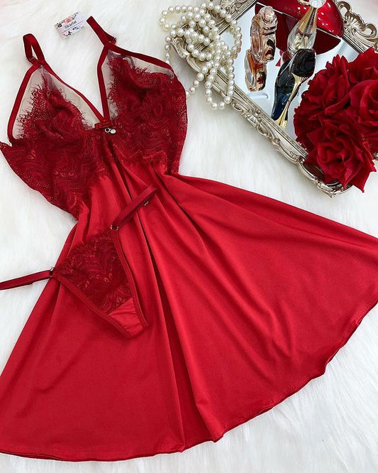 Amora Nightdress - Red